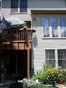 Deck off Dining Room has privacy wall