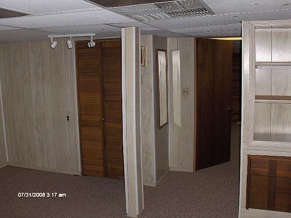 One of the basement rooms
