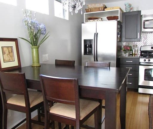 Dining room and kitchen