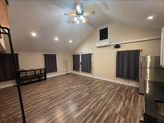 Large studio apartment with cathedral ceilings