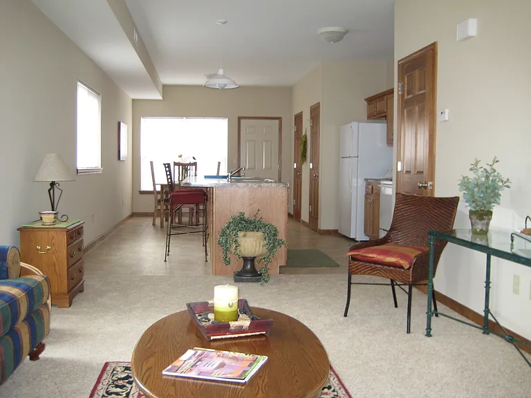Living Area, Kitchen