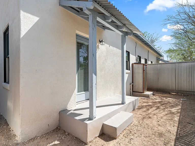 Back Covered Porch and Yard
