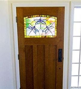 Front door stained glass from inside.