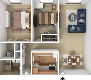 Two Bedroom Executive 975 sqft Two Bedroom Executive 975 sqft