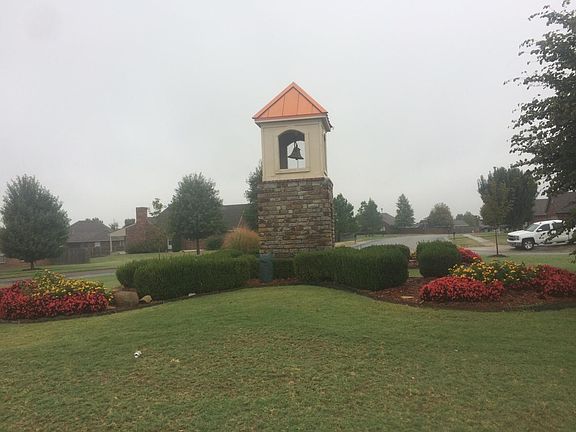 Landscaped Clock Tower at entrance to neighborhood