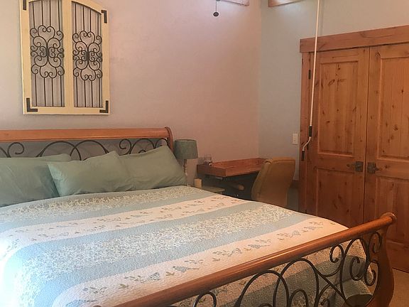 King bed in vaulted master