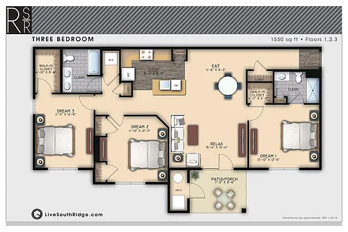 Floor plan 3 Bedroom