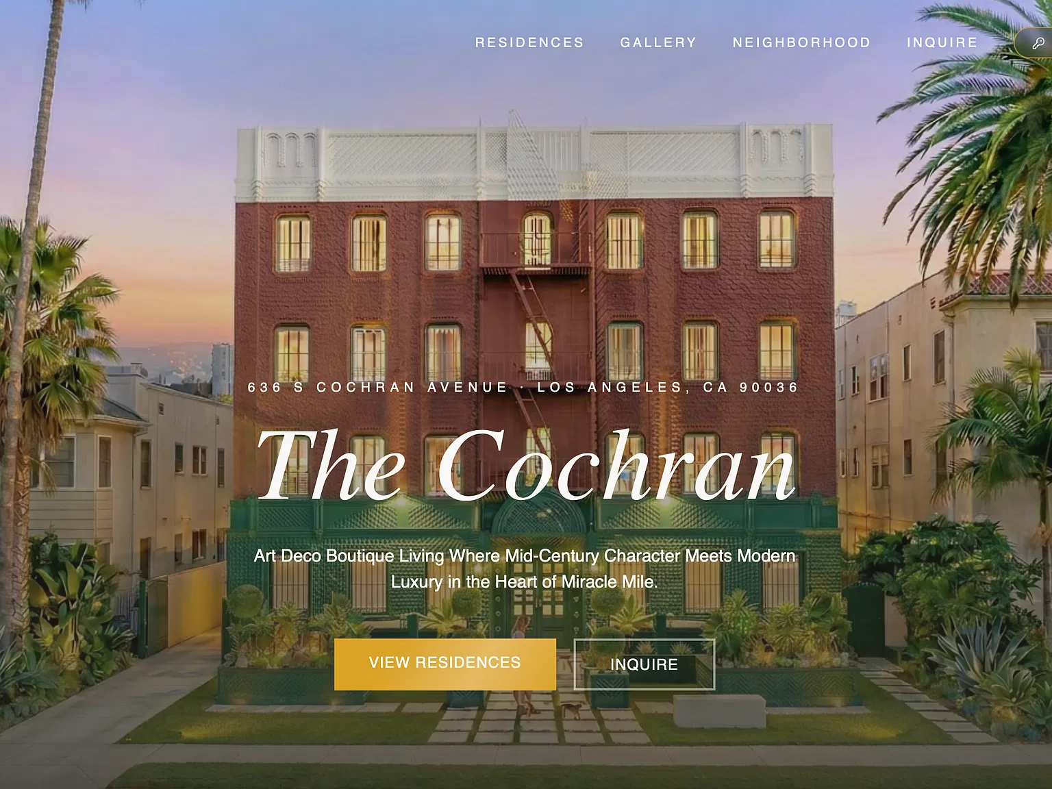 Art Deco Boutique Living Where Mid-Century Character Meets Modern Luxury in the Heart of Miracle Mile.