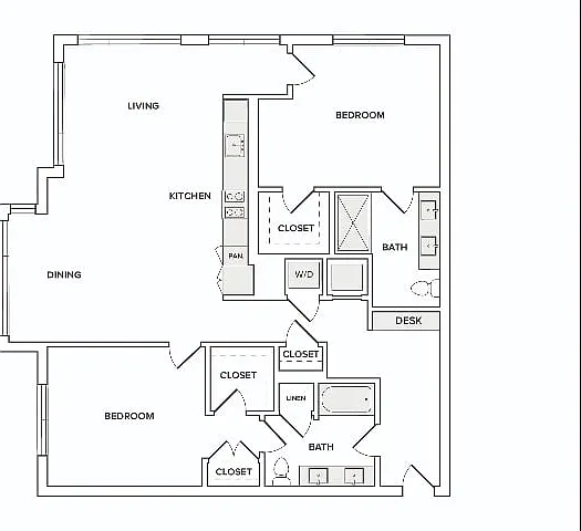 B12 2 bedroom floor plan B12 2 bedroom floor plan