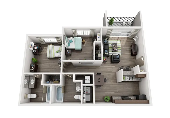 Floor plan 2x2- Entire Unit