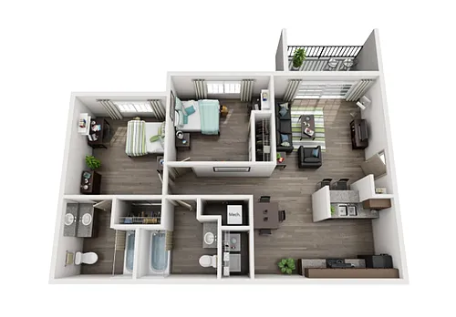 Floor plan 2x2- Entire Unit