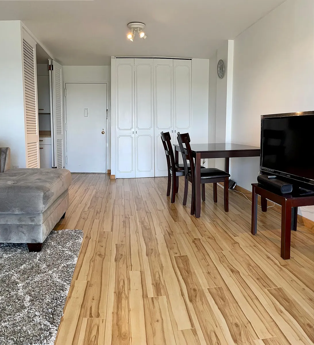 New floors installed, large closet next to the front door. Open space. - 30 Woodland St #12B
