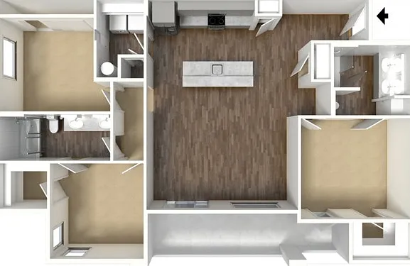 Steel - 3 bed x 2 bath Steel - 3 bed x 2 bath
