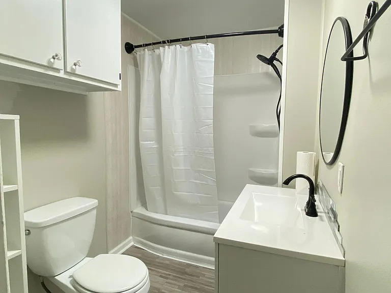 Completely updated bathroom with extra storage
