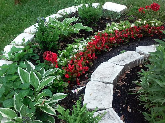 front yard perennial area