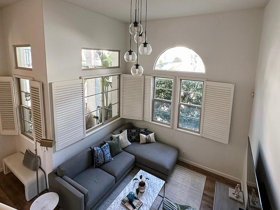 View of living room from dining area