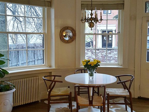 Dining Area with bay windows