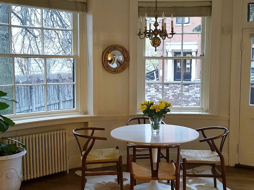 Dining Area with bay windows