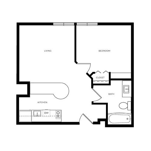 Floor plan 1X1