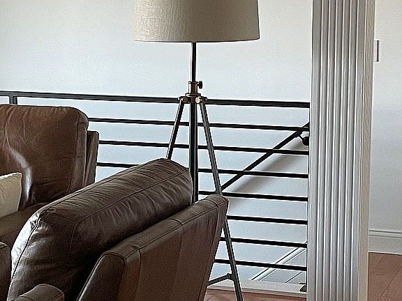 Clean lines of railing