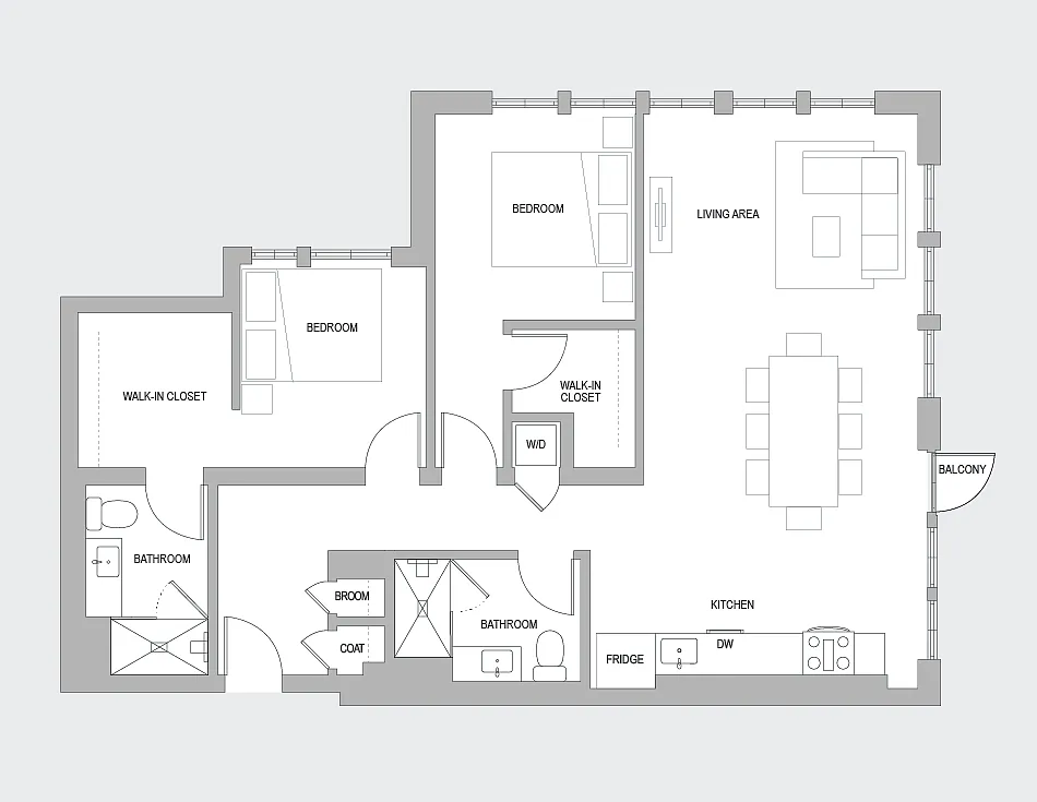 Floor plan 2 BR V