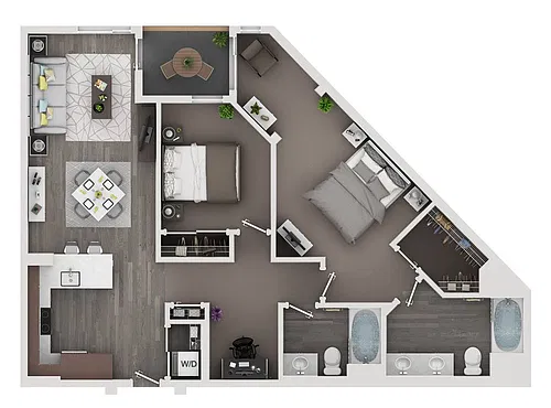 Floor plan 2/2 + Office