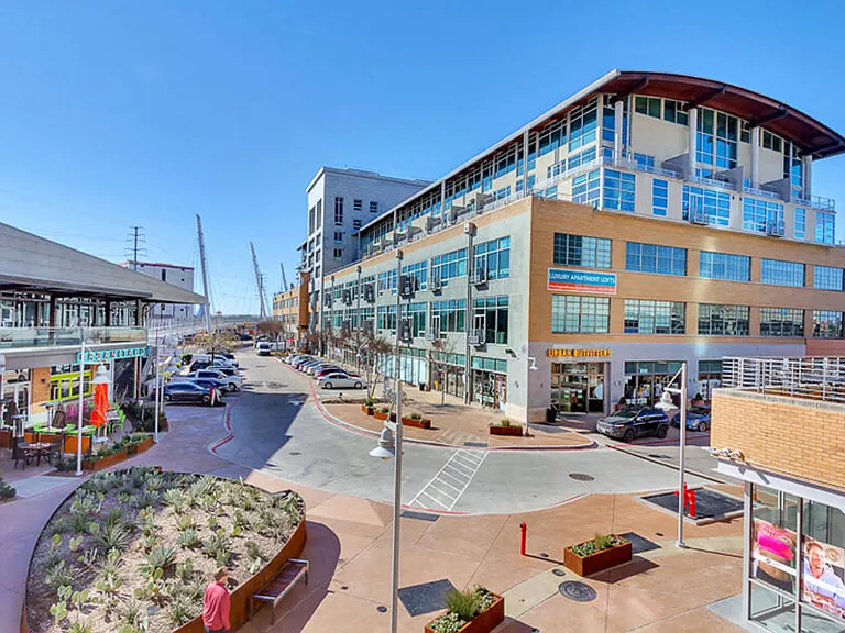 The lofts at mockingbird station is surrounded by retail and has direct access to the Katy Trail Bridge