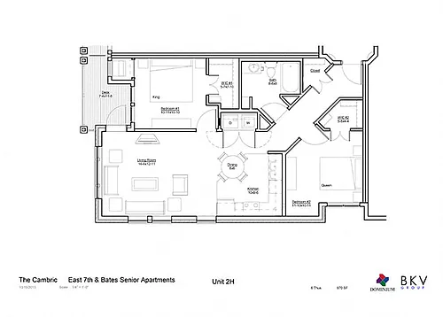 Floor plan Two Bedroom H