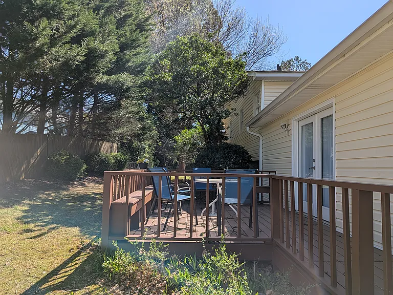 Backyard and deck