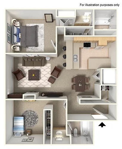 Floor plan 2X2 A