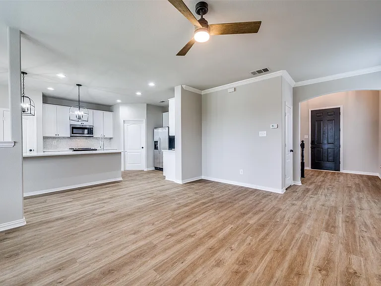 Living room and kitchen