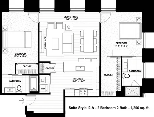 Floor plan Suite Style I2-A