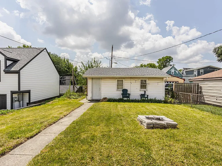 Backyard Looking at Garage