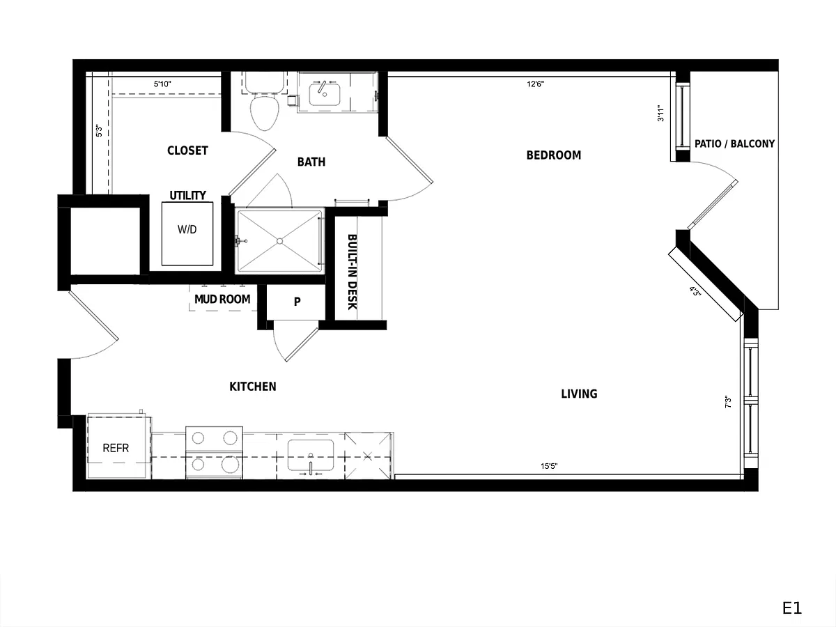 Floor plan E1