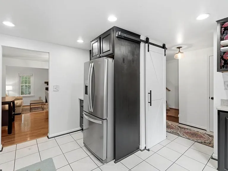 Kitchen with huge pantry (behind the barn door)