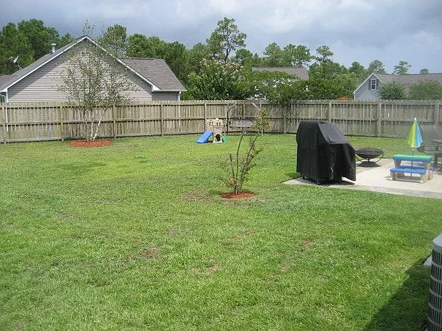 Large fenced back yard