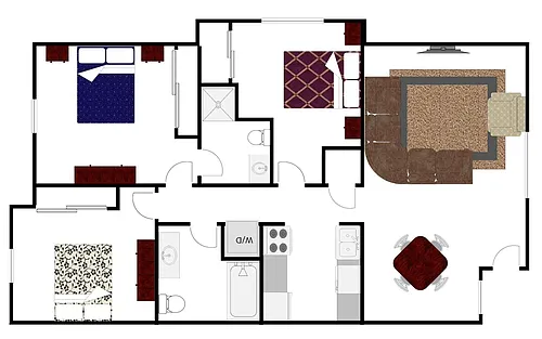 Floor plan Three Bedroom