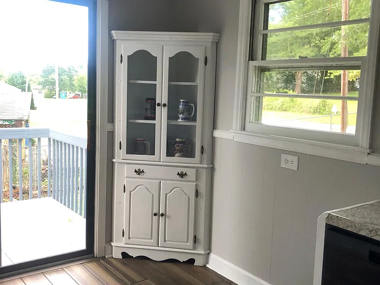 Dining room with sliding door to porch
