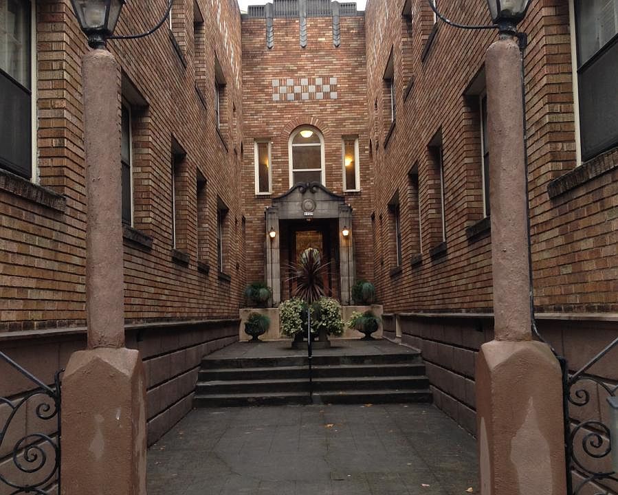 The Mayfair is a beautiful brick building with 21 units.