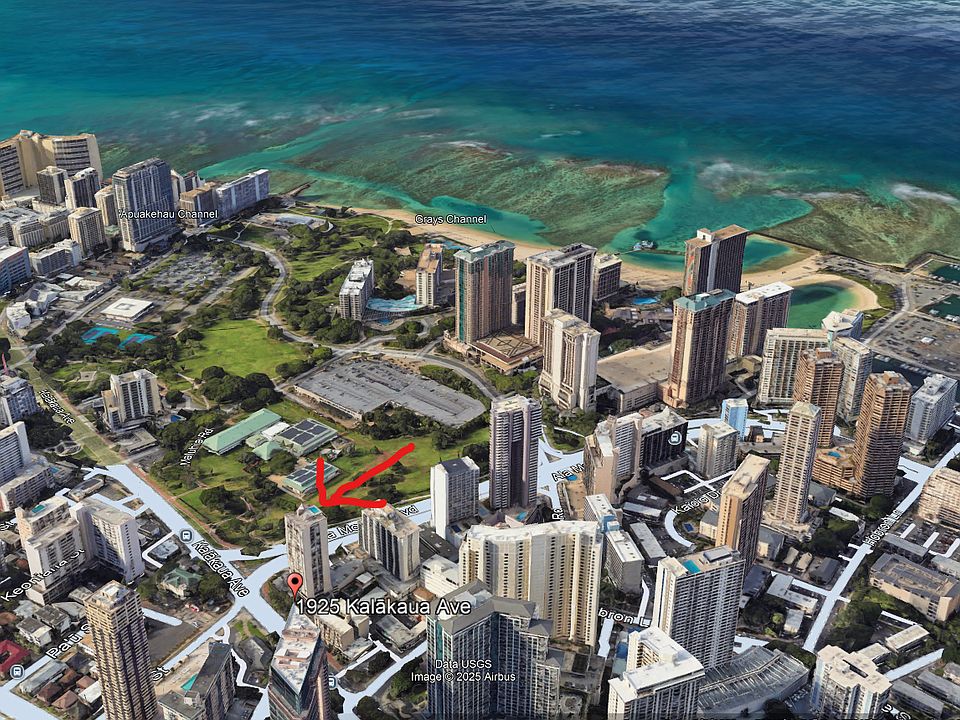 Arial view of building location