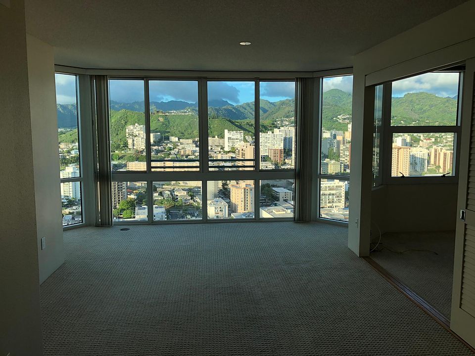 Living room with beautiful mountain views