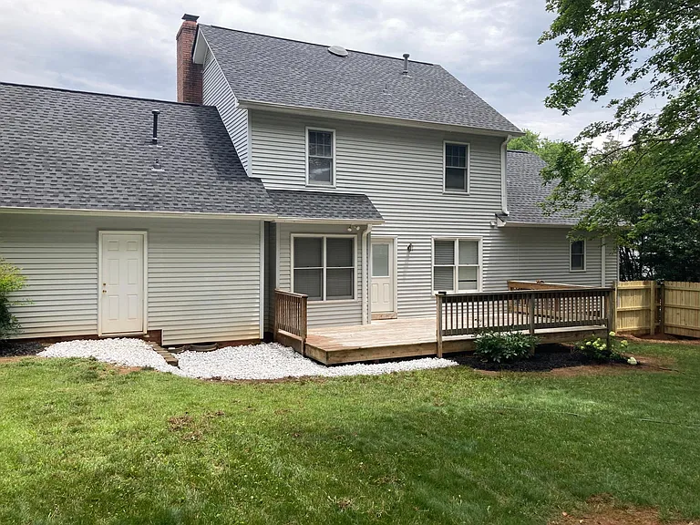 Backyard and deck