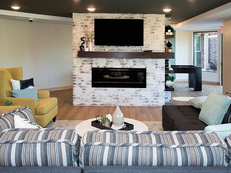 Cozy up by the fireplace and watch your favorite shows