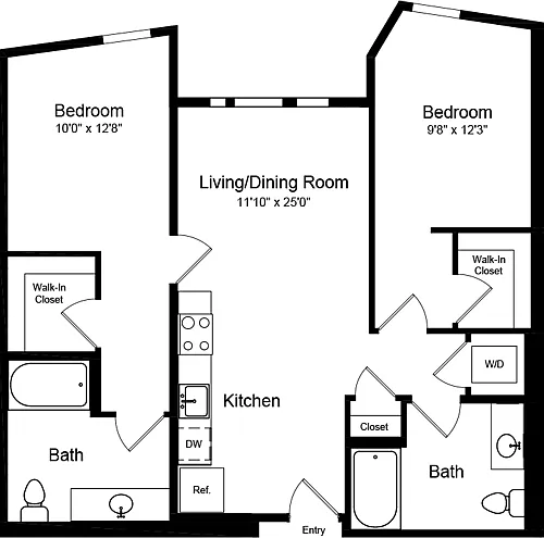 Floor plan 2 Bedroom A3