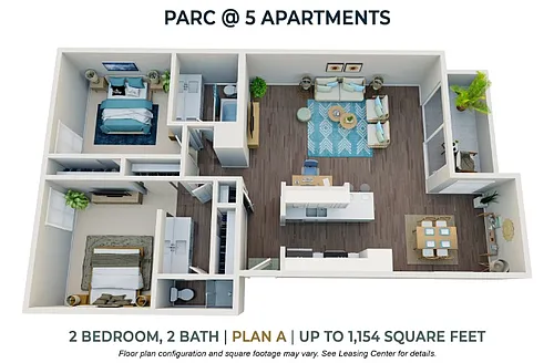 Floor plan Two Bedroom Plan A