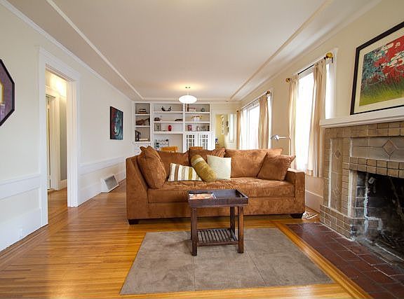 Living room and dining room