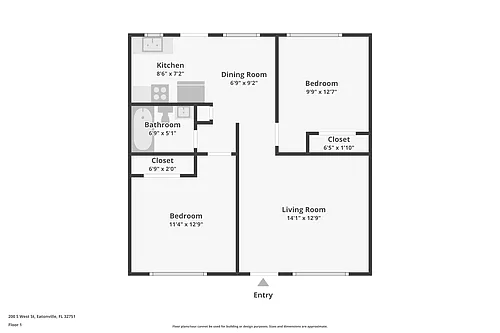 Floor plan Two Bedroom