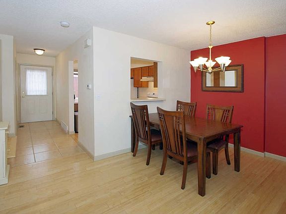 Dining area with bamboo