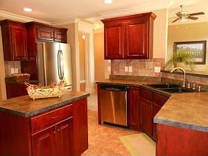 A great kitchen with an open design...
