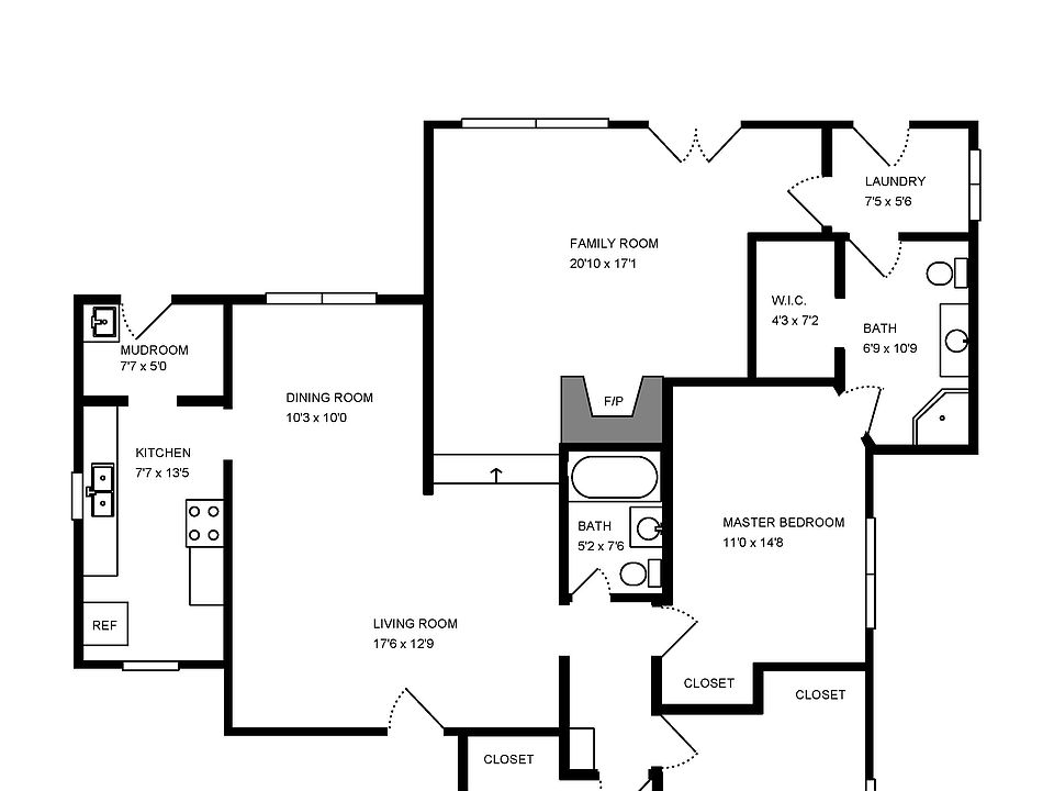 Floor plan (not to scale)